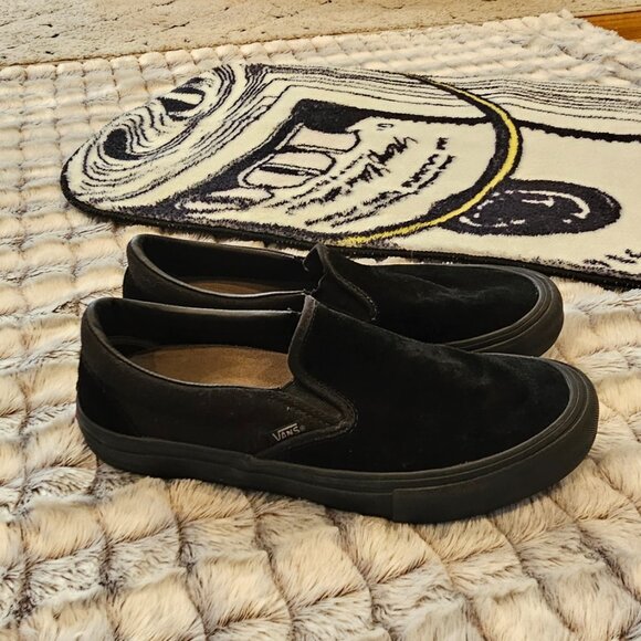 Vans Slip On Sneaker Black Shoes with Elastic Panels Black Size 8.5 - Picture 3 of 6